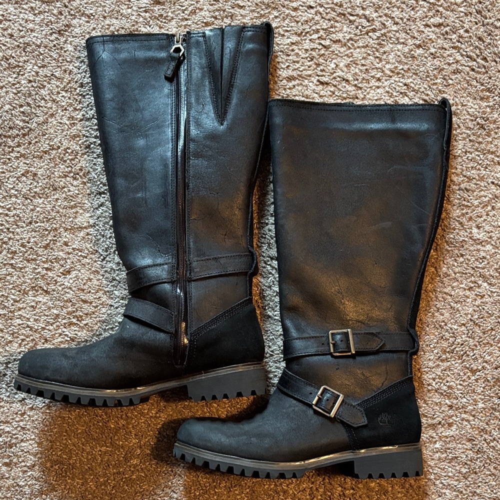Timberland Women's Black Leather Wheelwright Boots